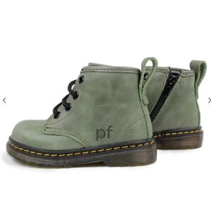 Piper Fin Sage Combat Boot Lace-Up Size 9c Leather Fall Back To School